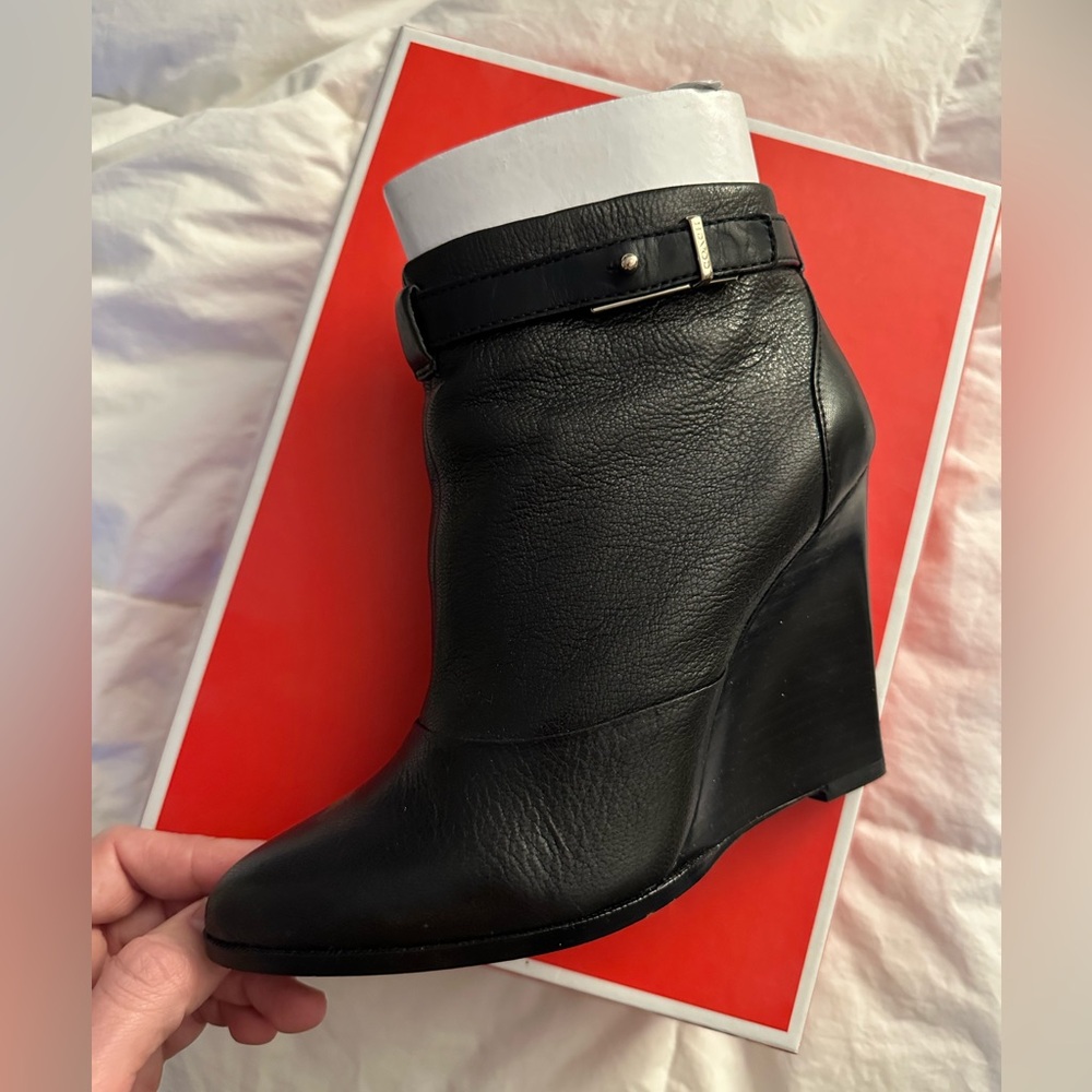 Coach wedge booties worn once 7us